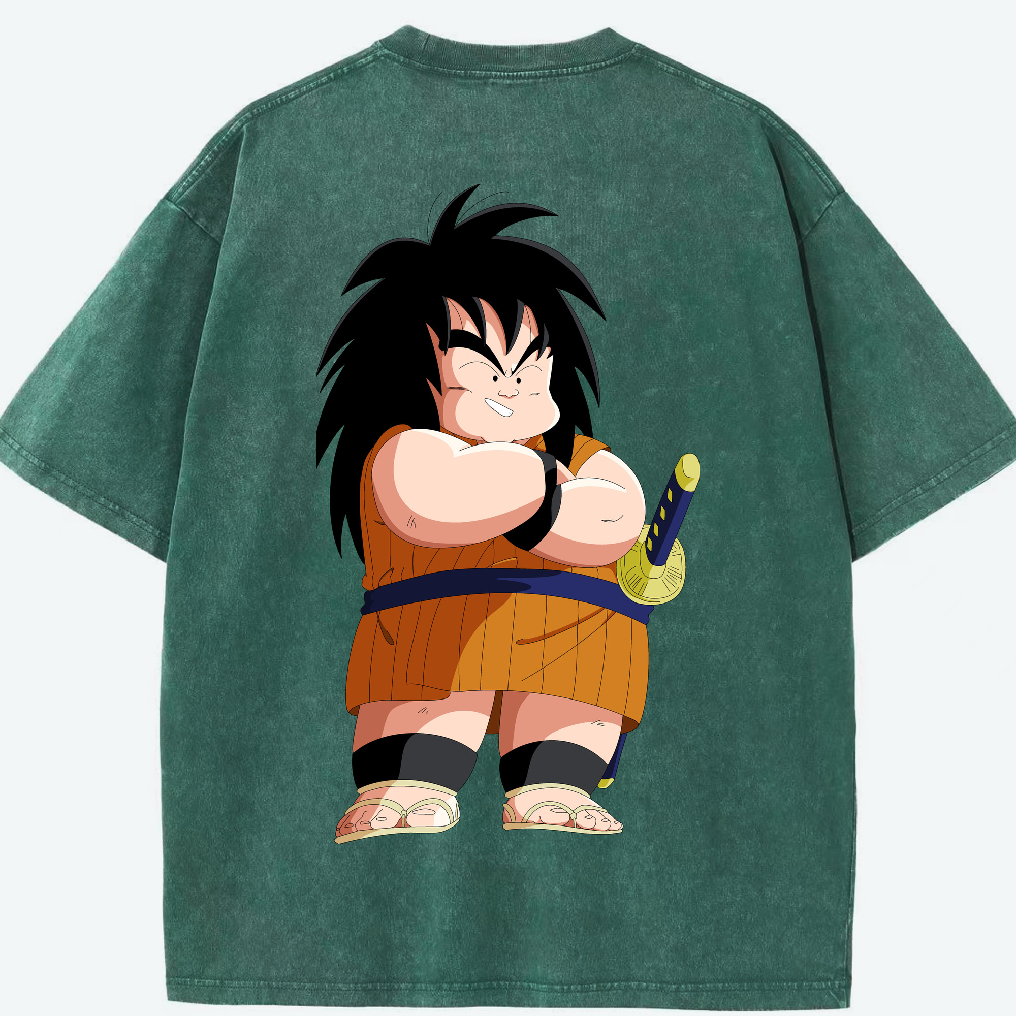 （画像用） ドラゴンボール やじろべえ DRAGON BALL Yajirobe 綿100% ヴィンテージ風 半袖Tシャツ（背面プリント）